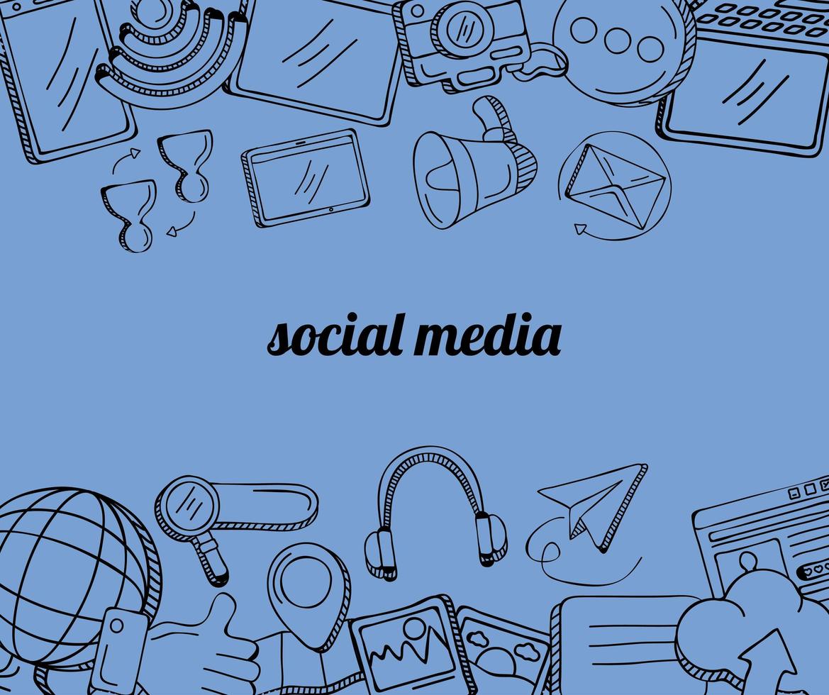 social media iconen vector