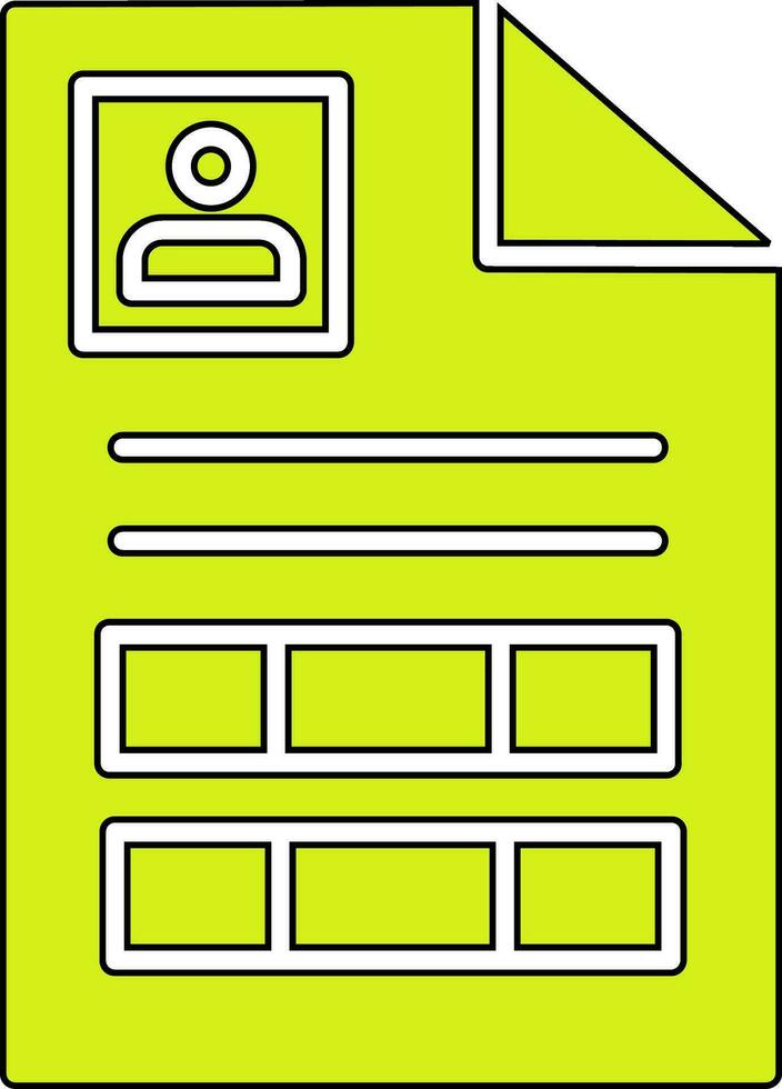 curriculum vitae vector pictogram