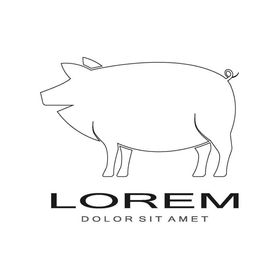 varken logo vector sjabloon