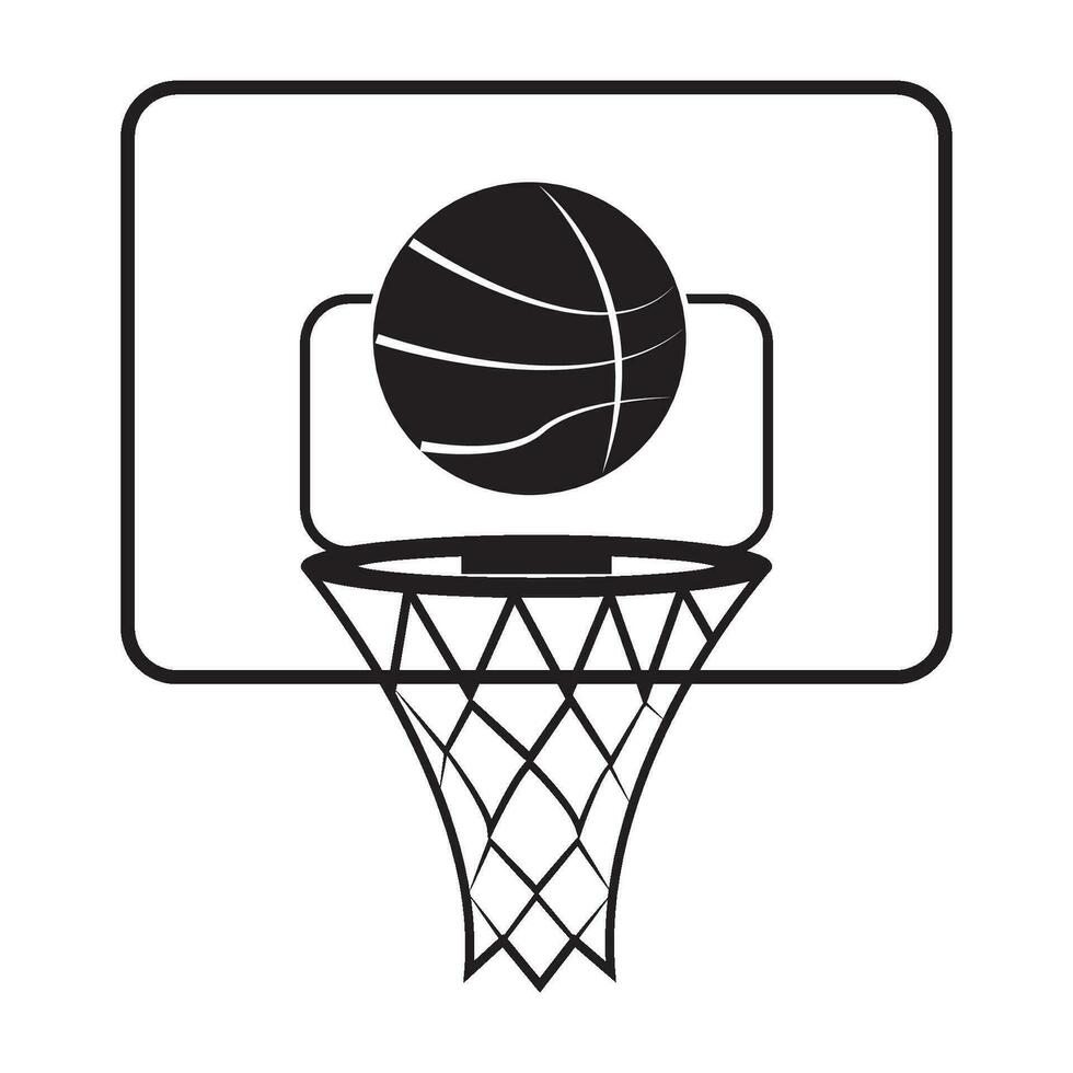 basketbal icoon logo vector ontwerp sjabloon