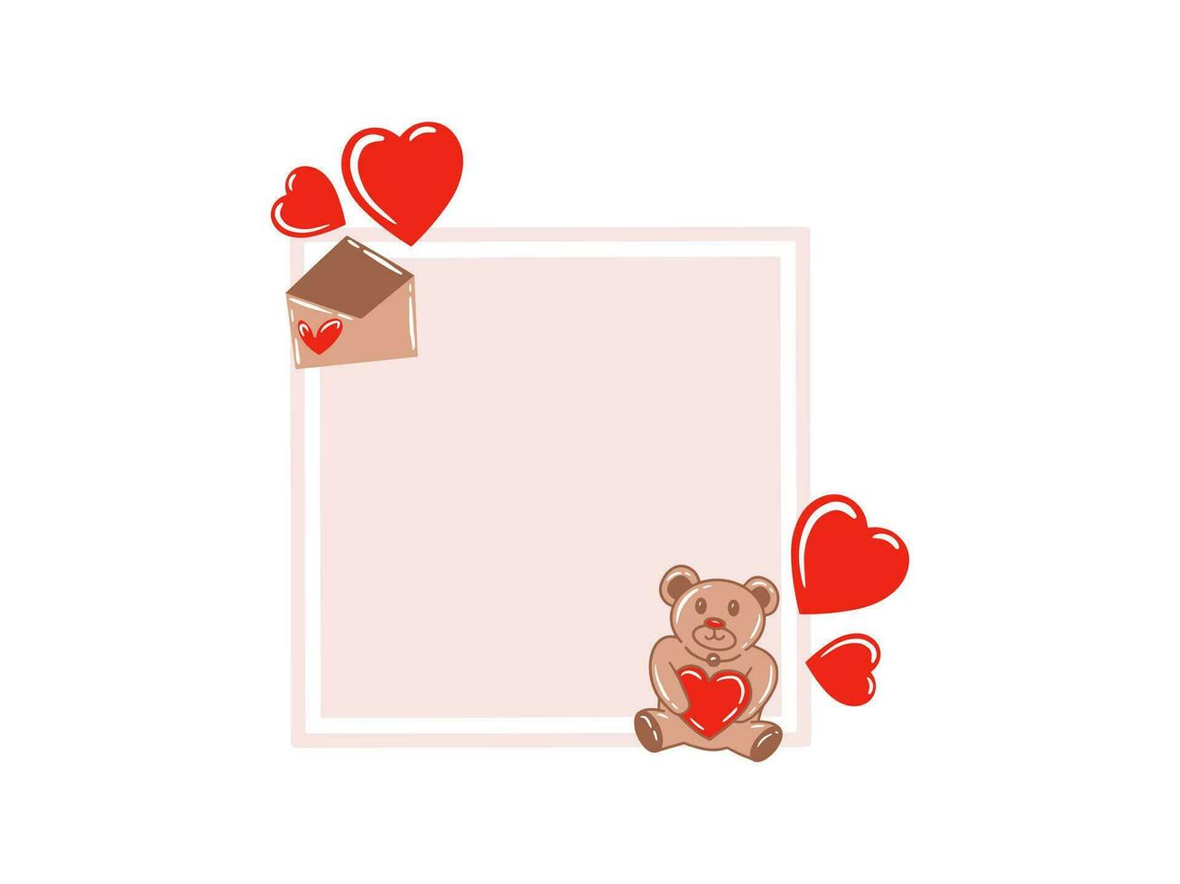Valentijn kader hart achtergrond illustratie vector