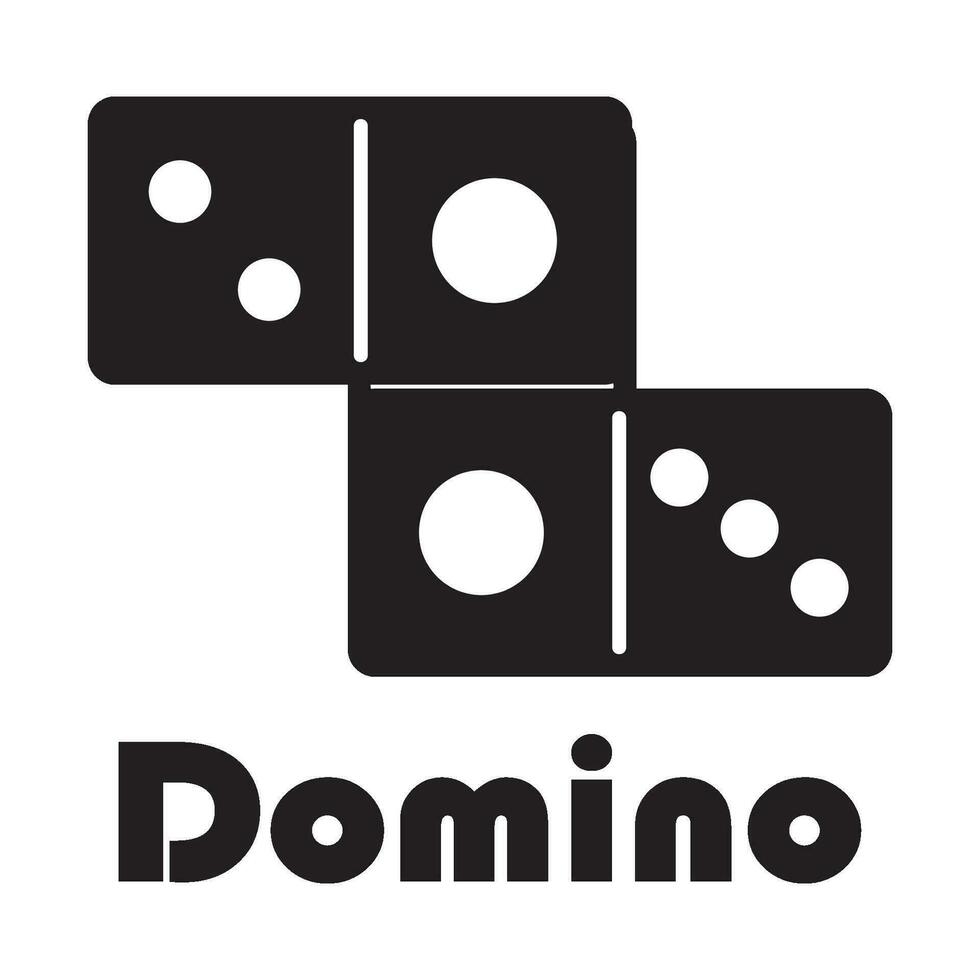 domino icoon logo vector ontwerp sjabloon