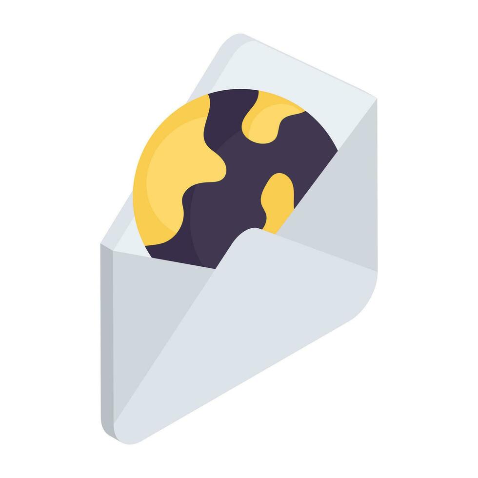 een uniek ontwerp icoon van globaal mail vector