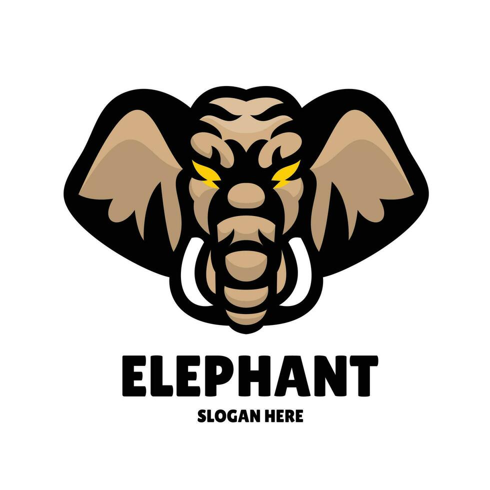 olifant mascotte logo esports illustratie vector