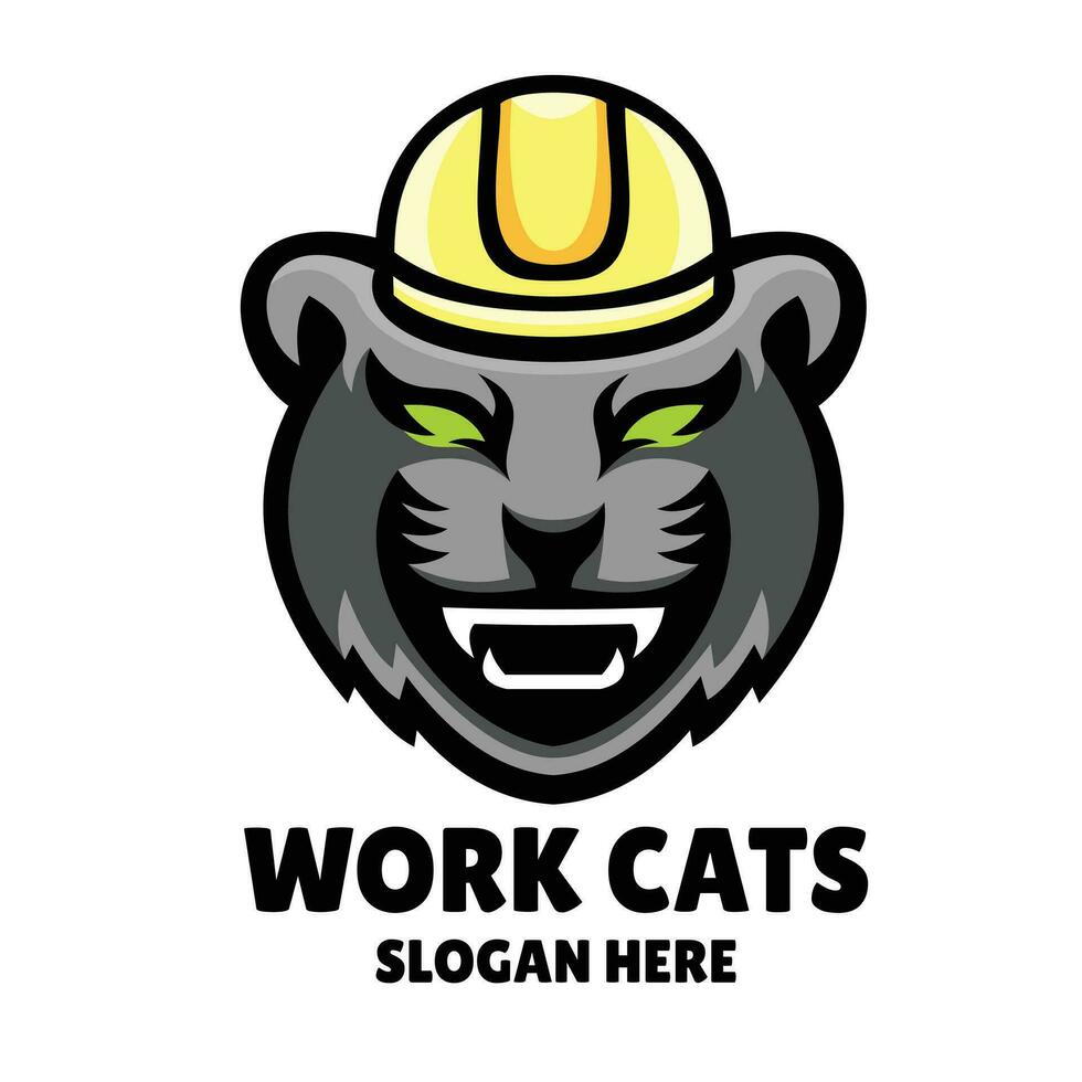 schattig kat mascotte logo esports illustratie vector