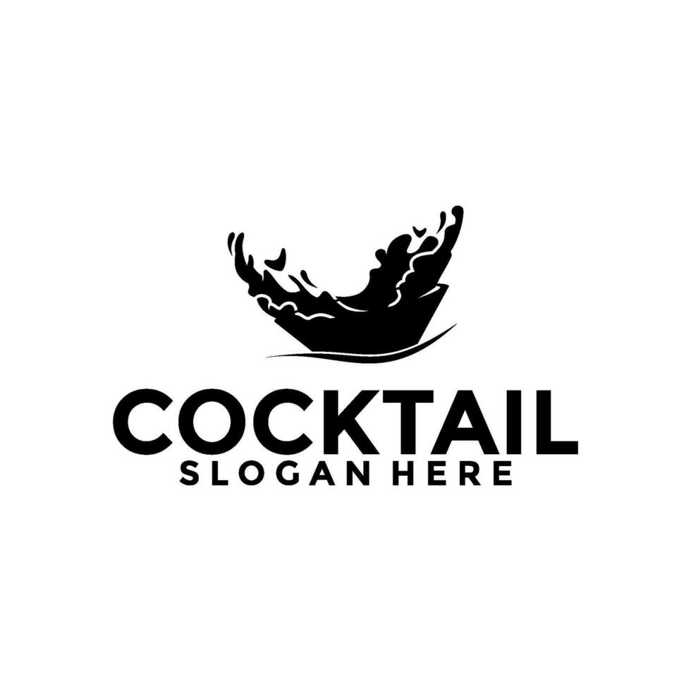 cocktail logo ontwerp vector vintage. alcohol drinken icoon. cocktail glas vector retro ontwerp sjabloon