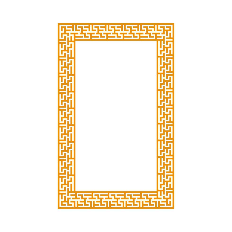 Chinese verticaal kader grens. vector illustratie element. Chinese nieuw jaar traditioneel decor ontwerp