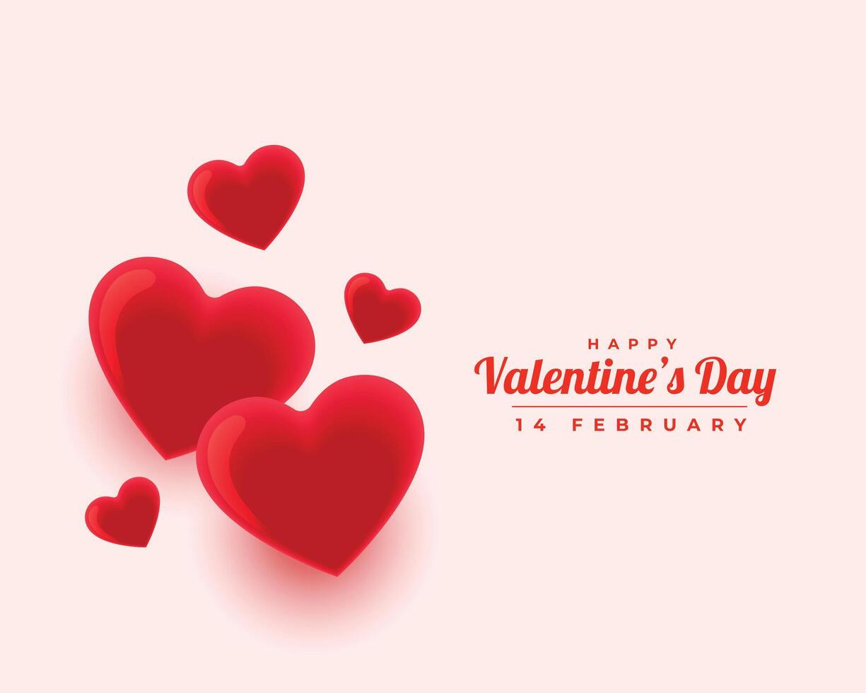 gelukkig valentijnsdag dag mooi liefde harten groet vector