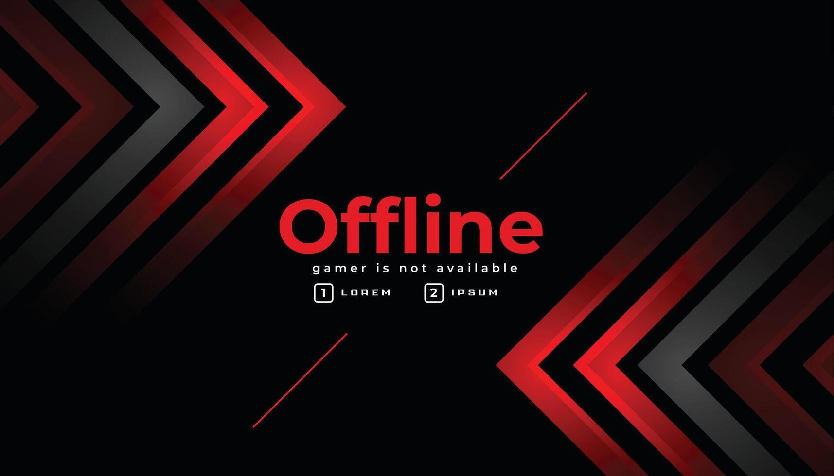 elegant offline gaming banier sjabloon vector