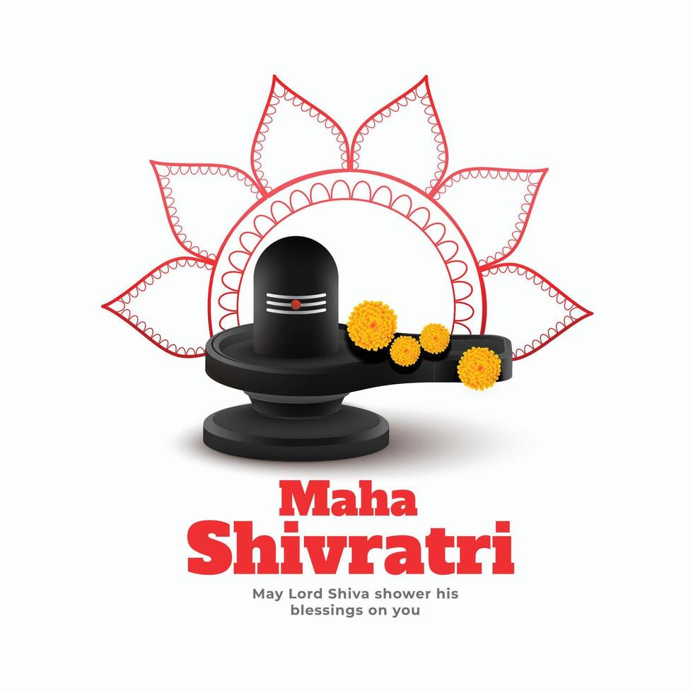 maha shivratri traditioneel festival kaart ontwerp vector