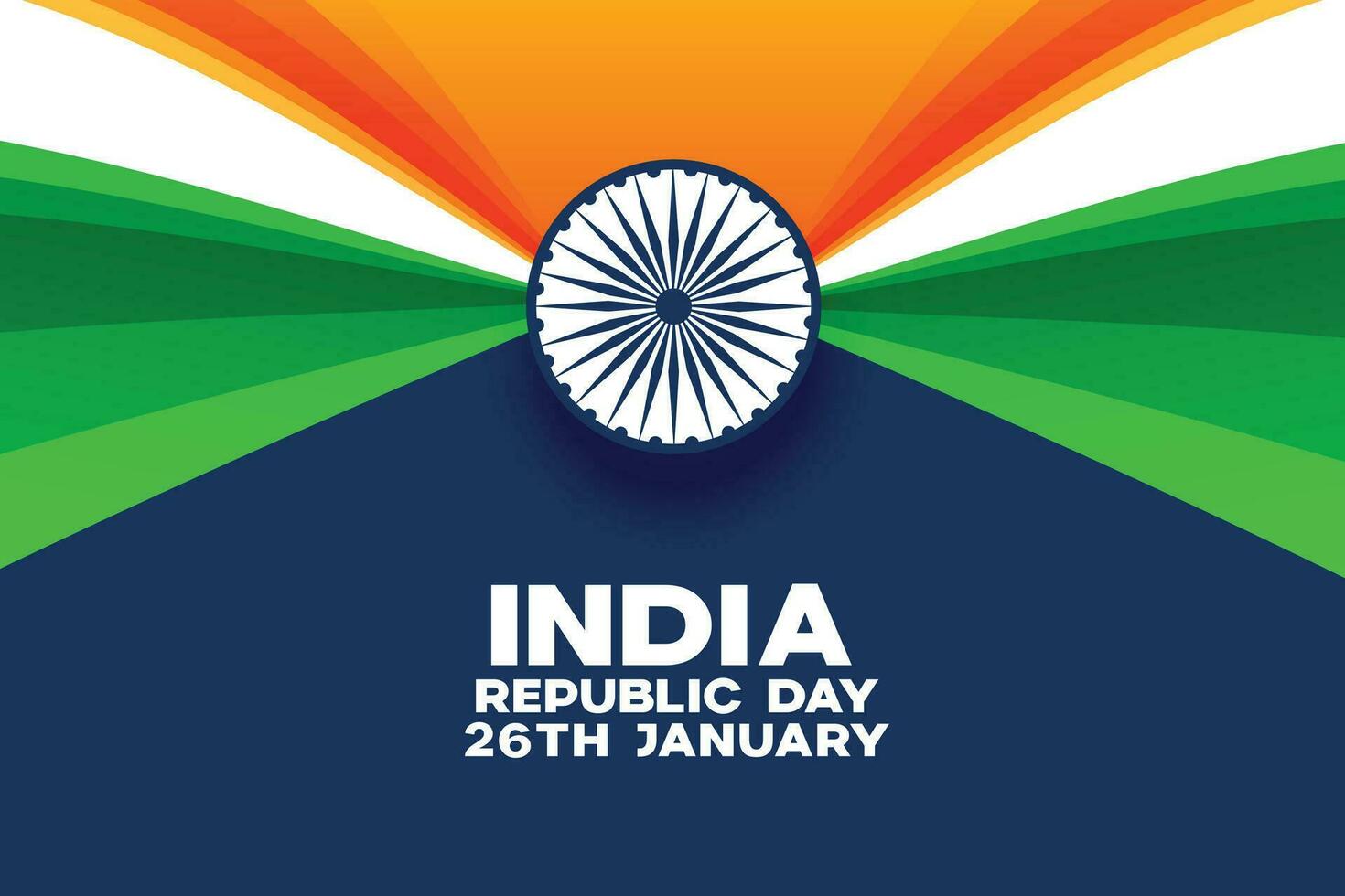 Indië republiek dag achtergrond in creatief stijl vector