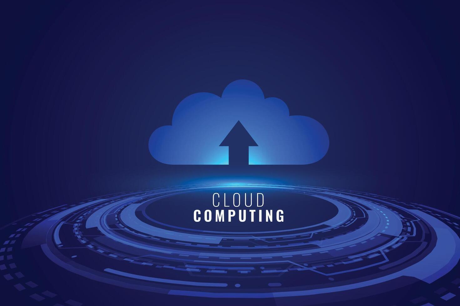 wolk berekenen technologie concept achtergrond vector