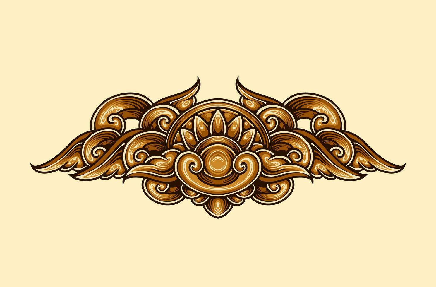 gesneden decoratief ornamenten illustratie vector