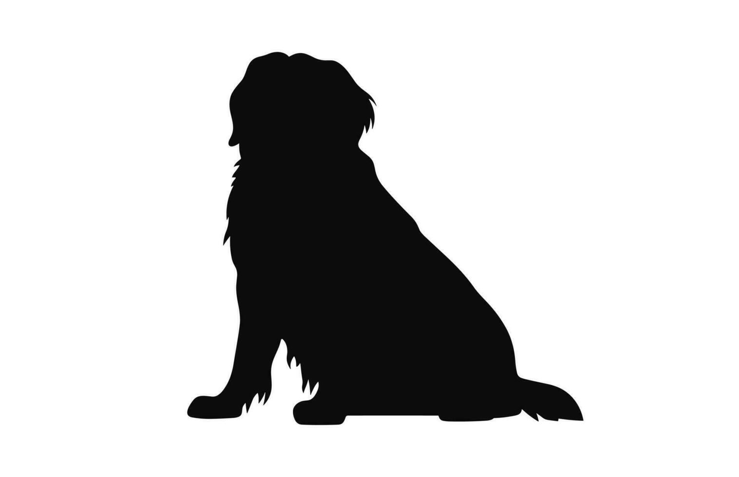 heilige Bernard hond vector zwart silhouet vrij