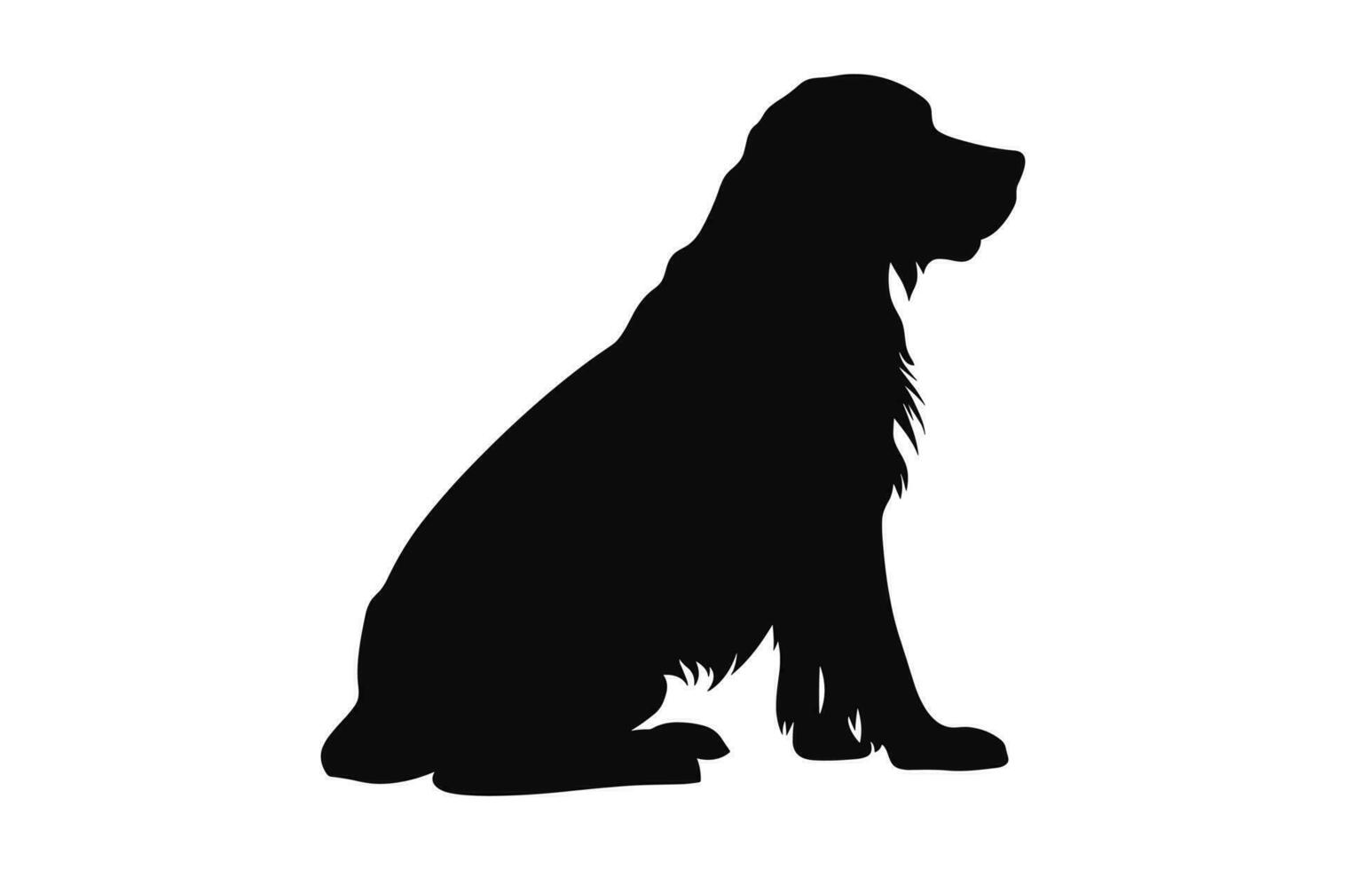 heilige Bernard hond vector zwart silhouet vrij