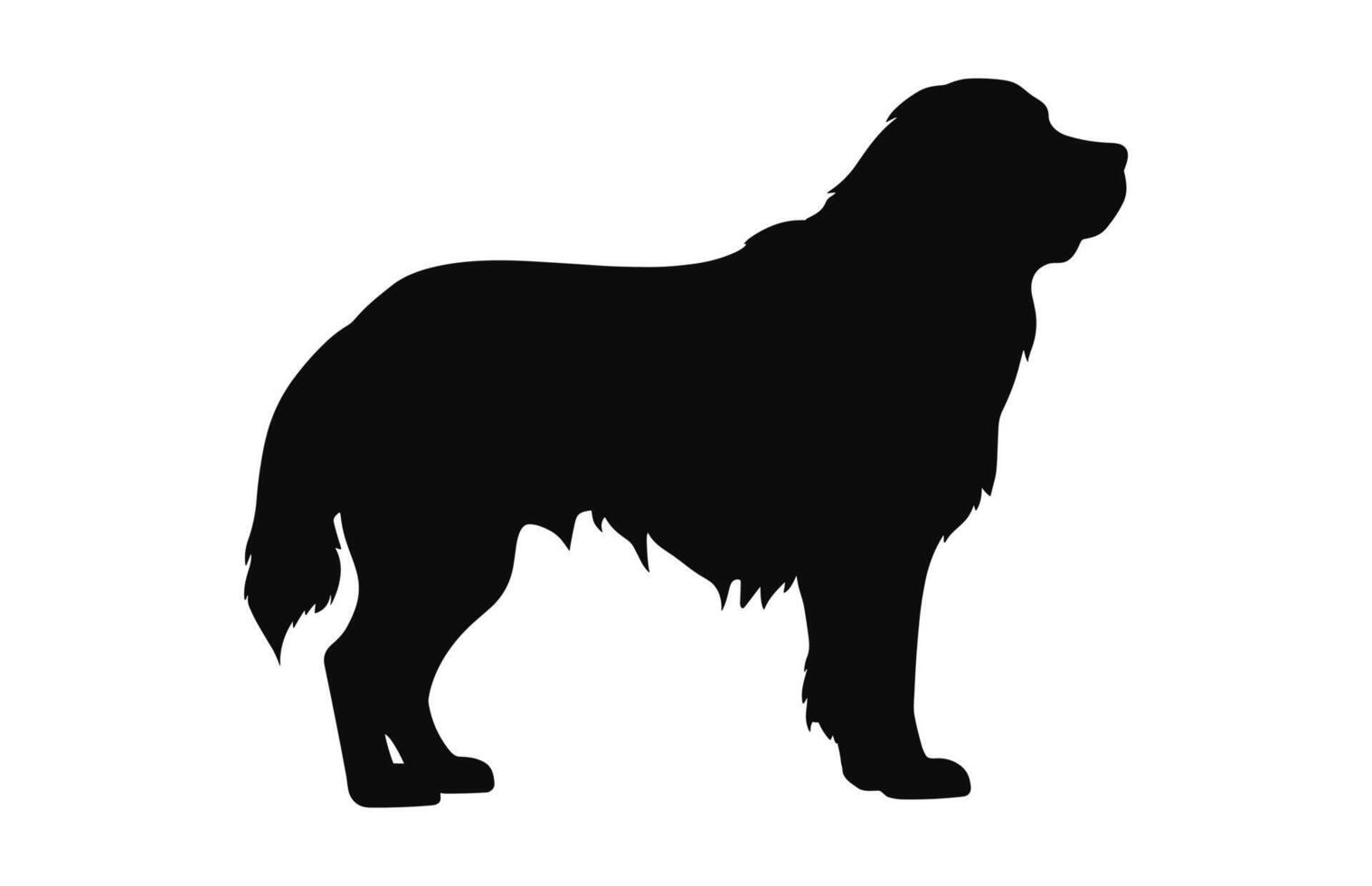 heilige Bernard hond vector zwart silhouet vrij