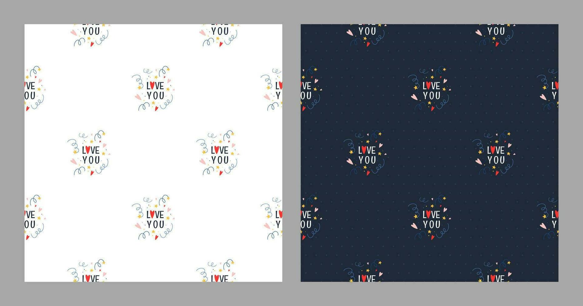 patronen met schattig pinguïns en tekst. vector illustratie voor Valentijnsdag dag en verjaardag.