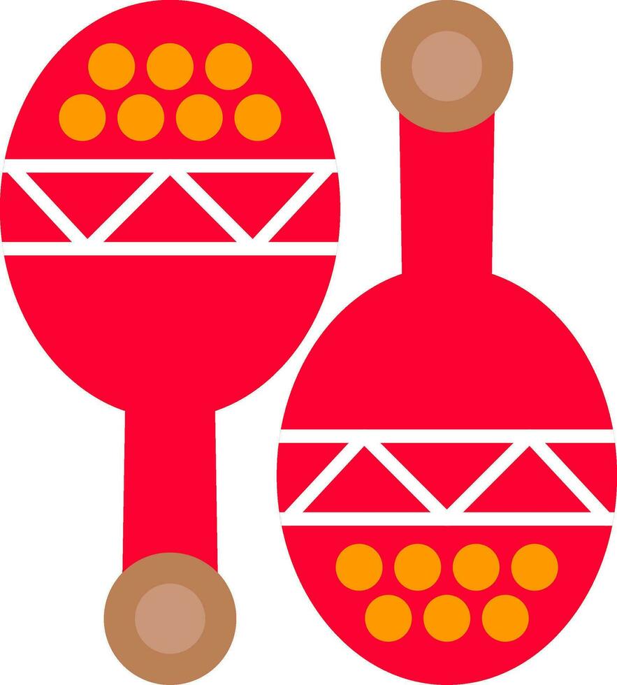 platte pictogram maracas vector