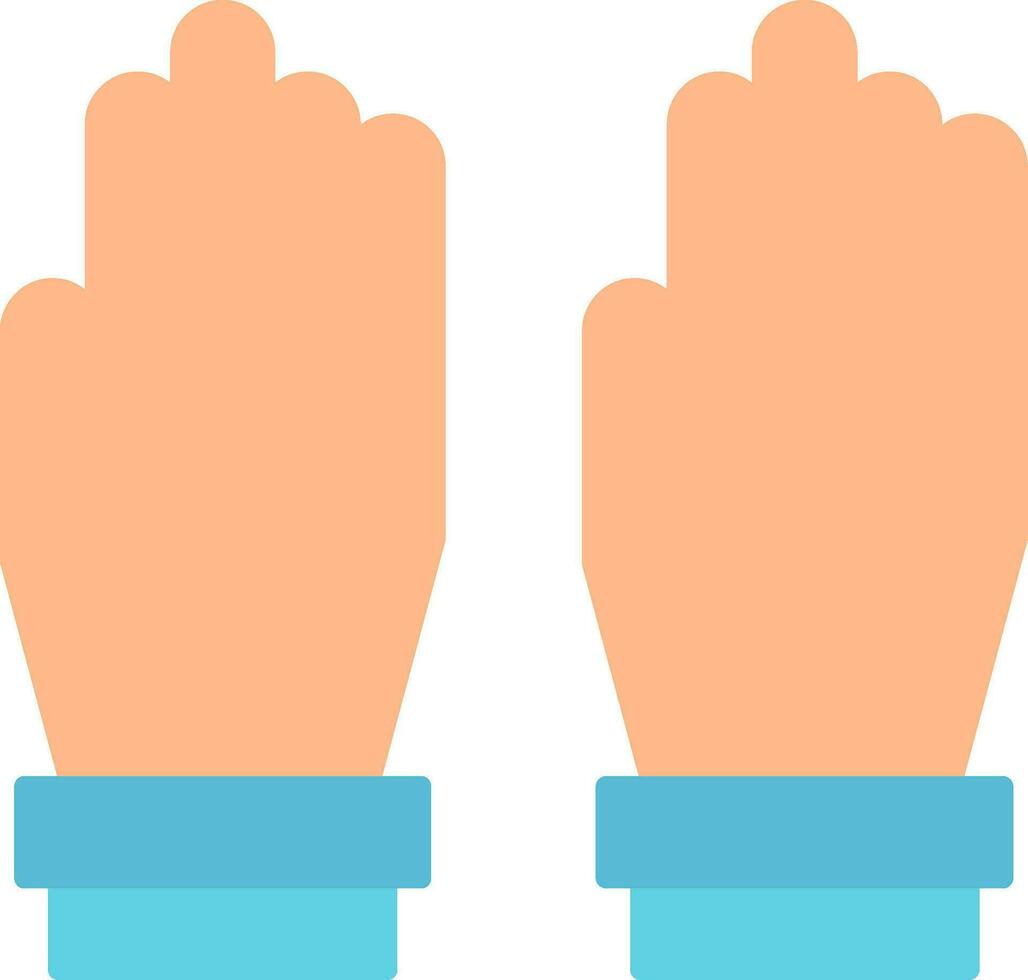 handschoen platte pictogram vector