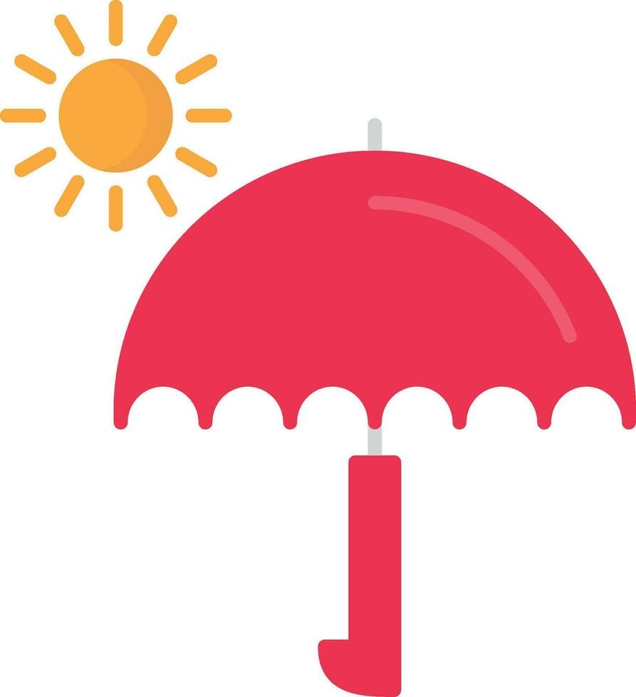 paraplu plat pictogram vector