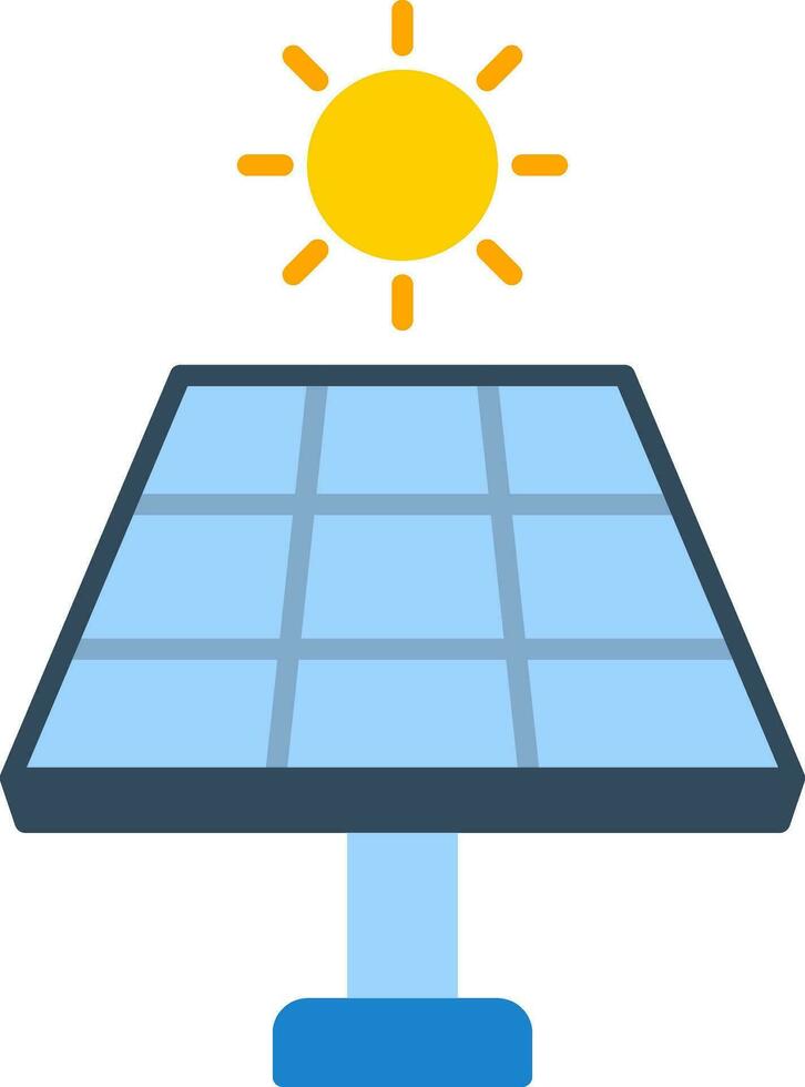zonnepaneel plat pictogram vector