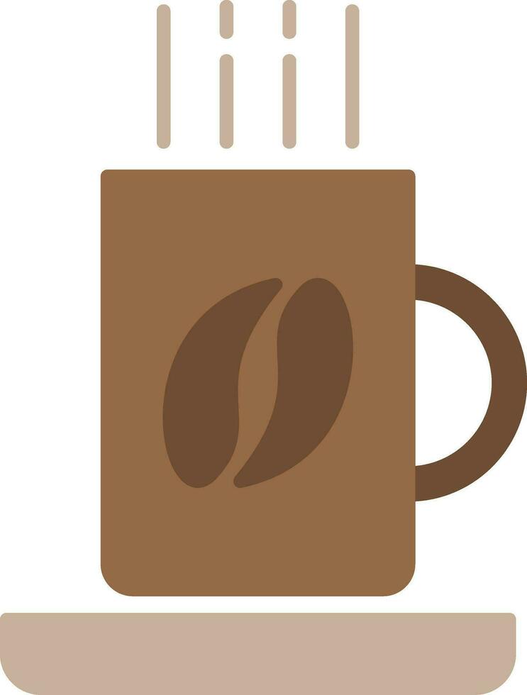 koffiemok platte pictogram vector