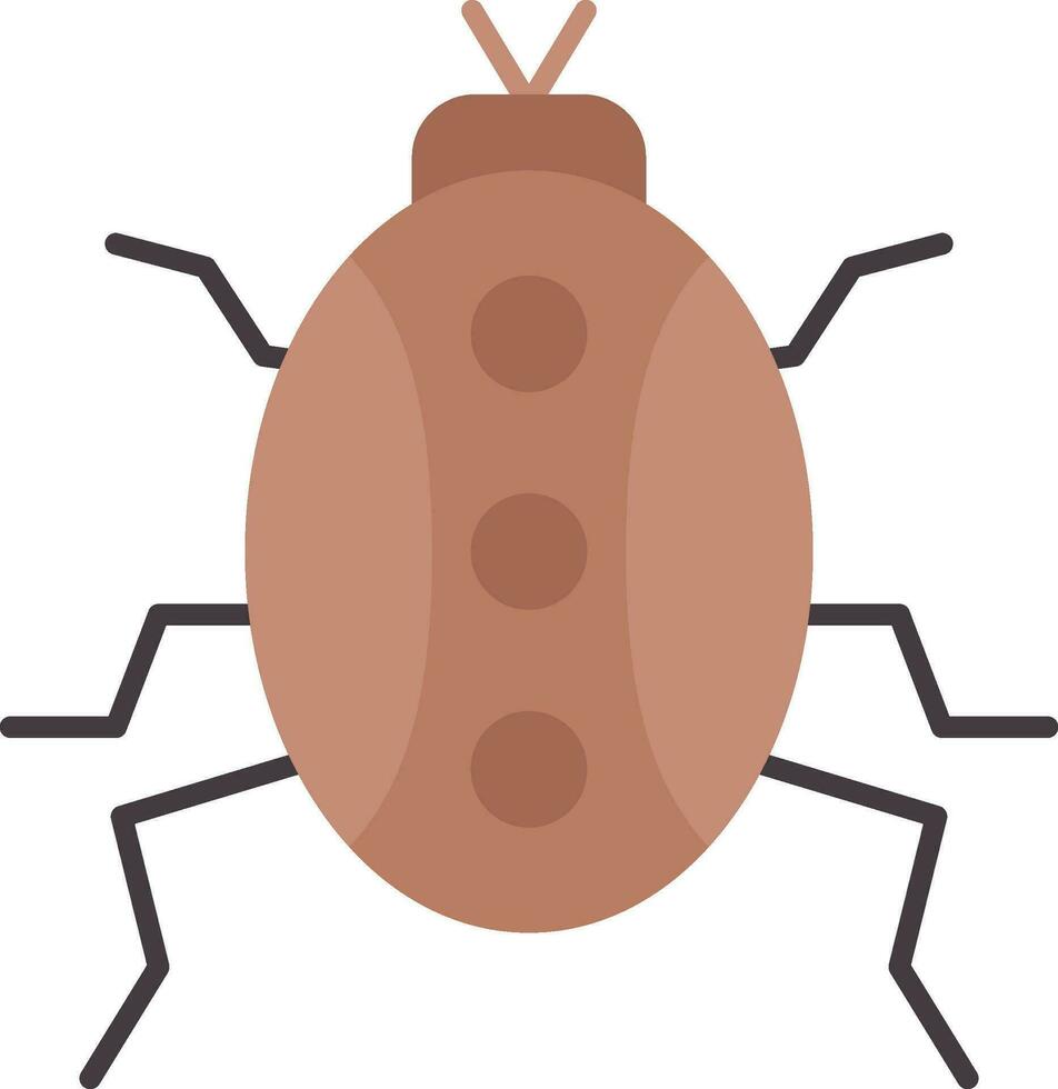 bug plat icoon vector