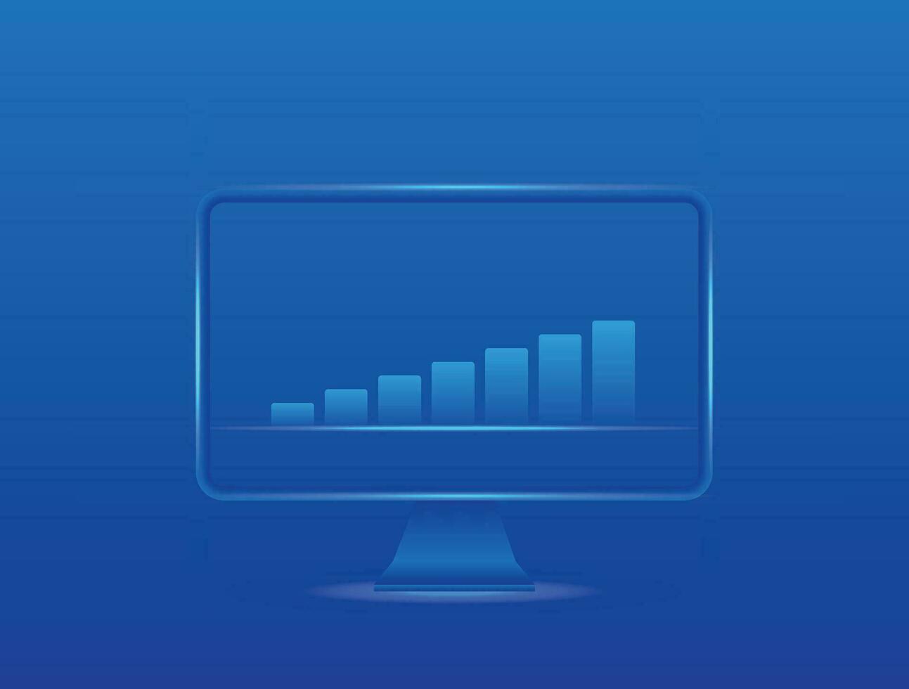 computer toezicht houden op met een bar tabel Aan het vector