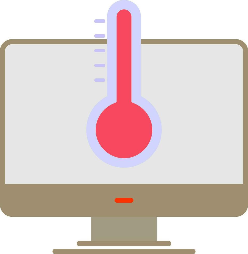 temperatuur plat pictogram vector