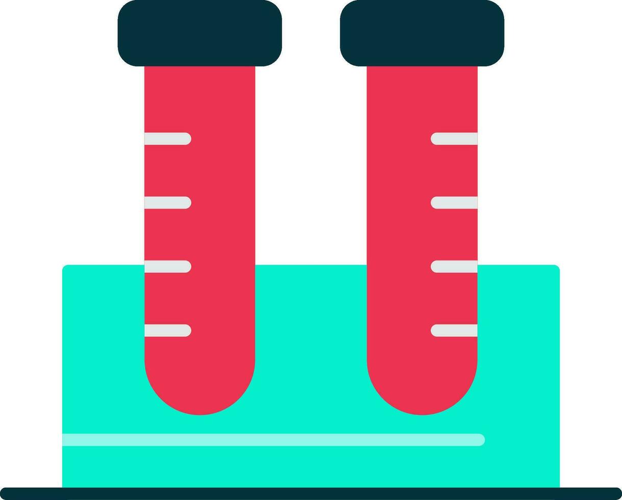 reageerbuisjes plat pictogram vector