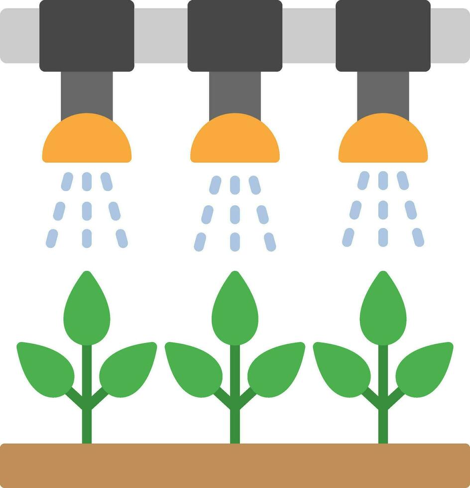 irrigatie systeem vlak icoon vector