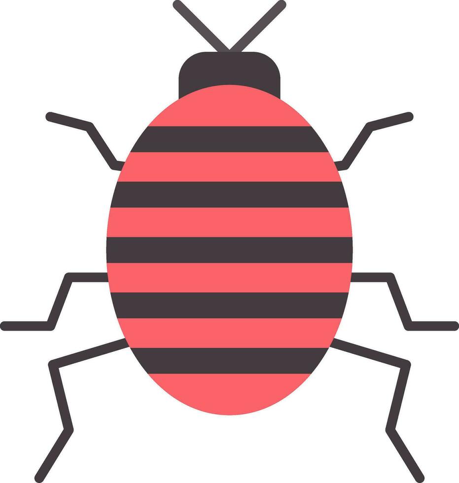 bug plat icoon vector