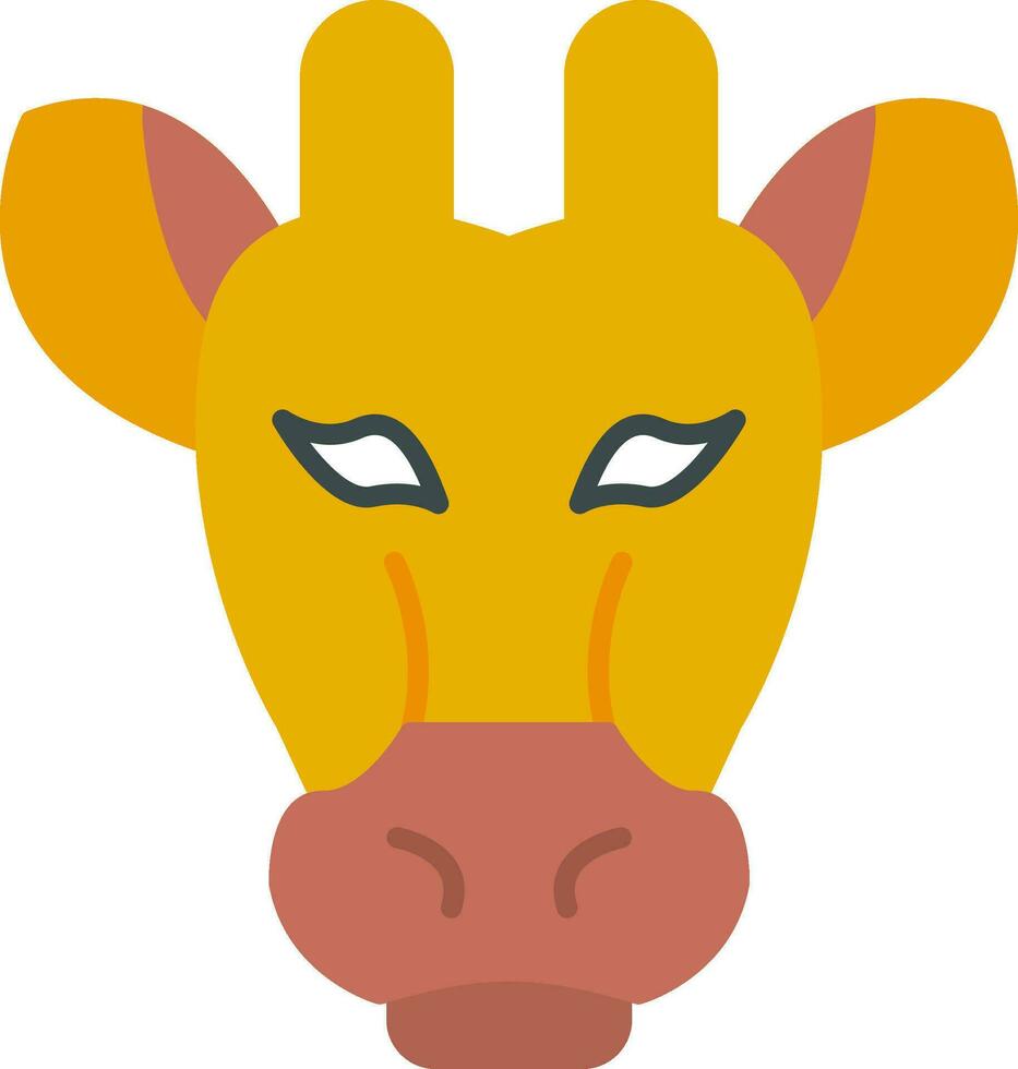 giraffe vlak icoon vector