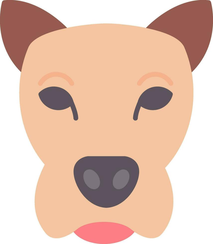 hond plat pictogram vector