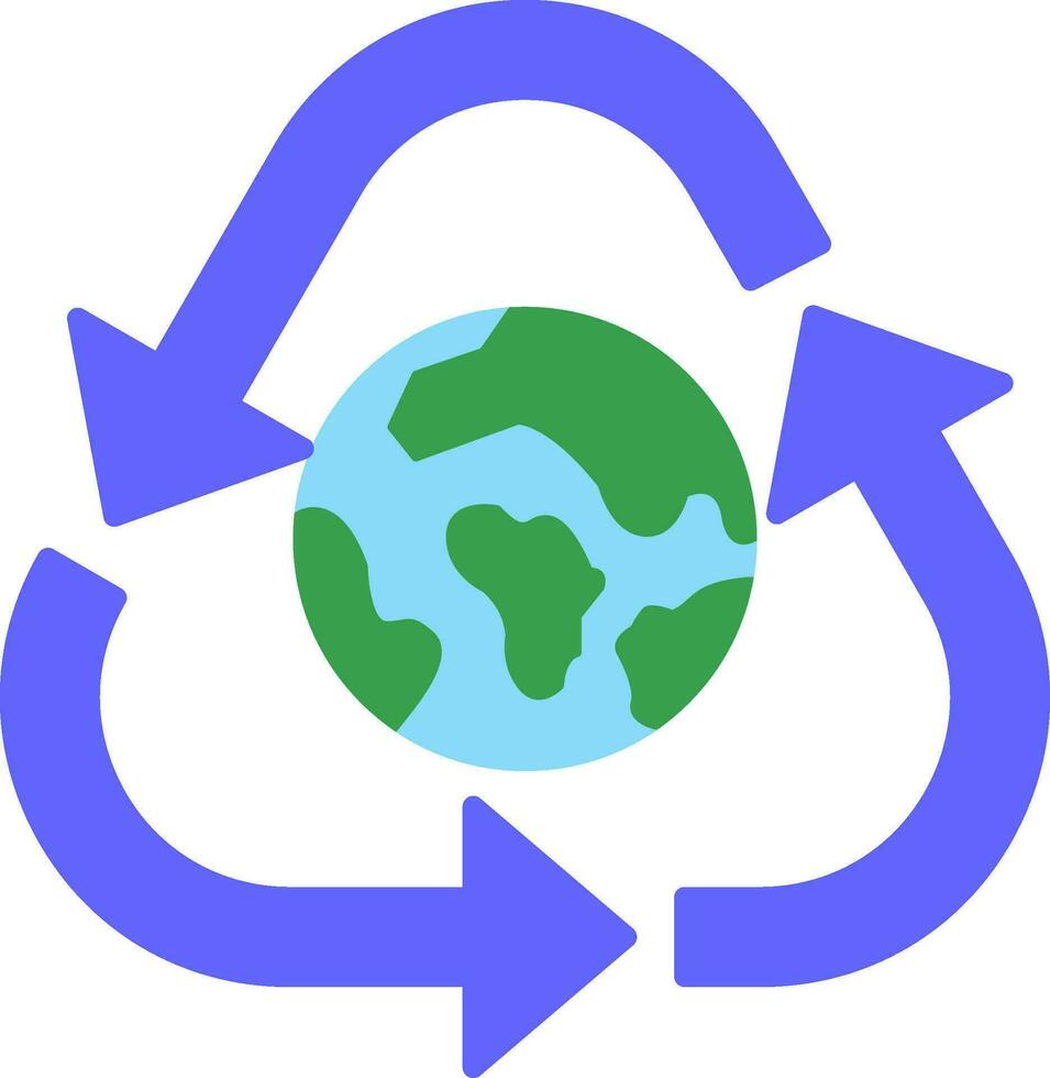 platte pictogram recyclen vector