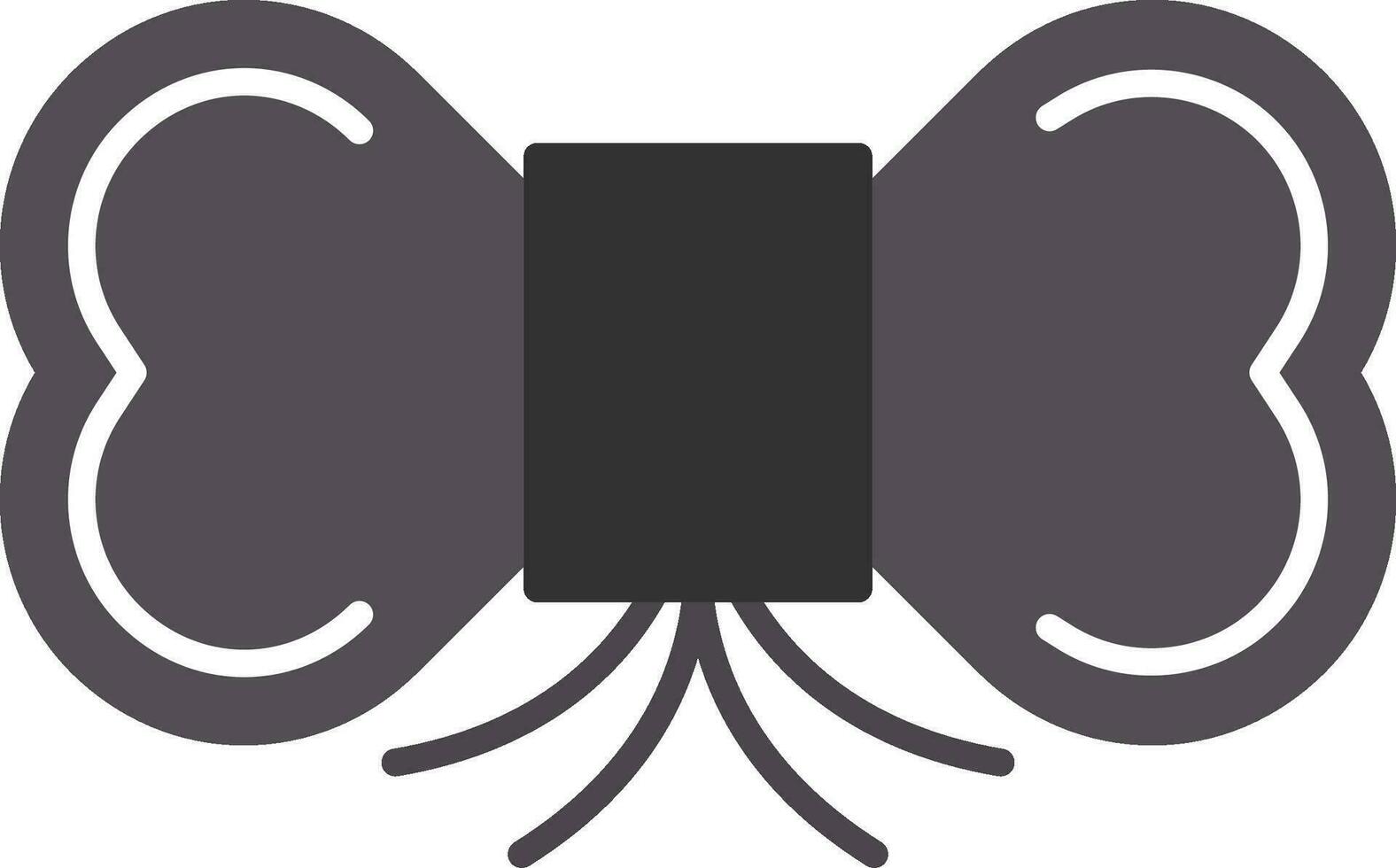 vlinderdas platte pictogram vector