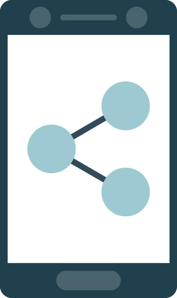 platte pictogram delen vector