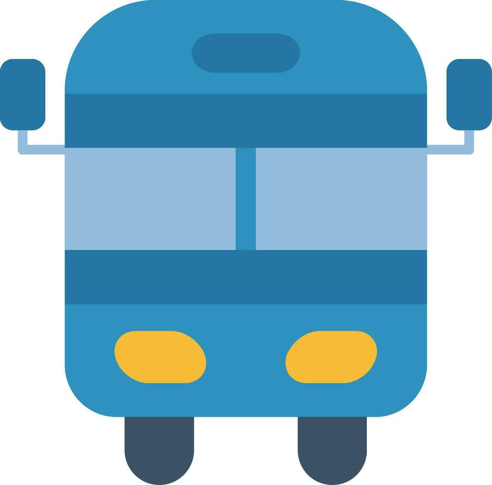 platte pictogram schoolbus vector