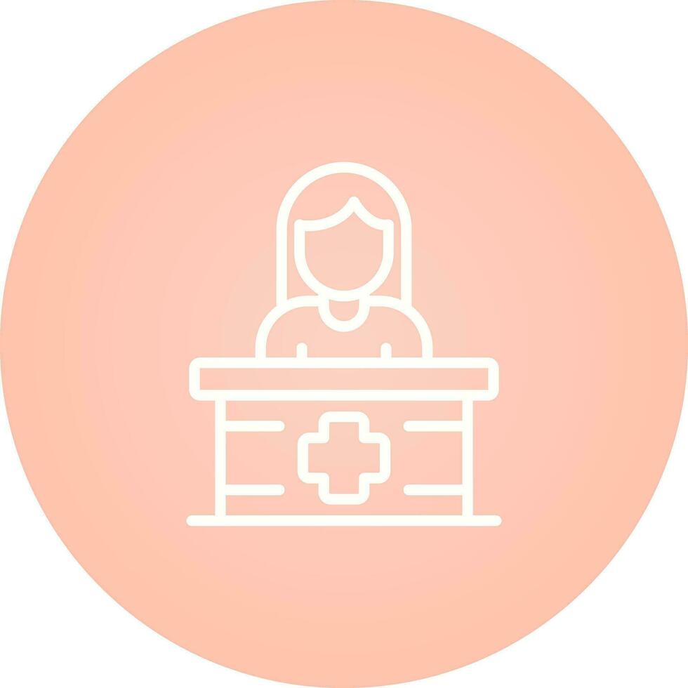 receptioniste vector icon