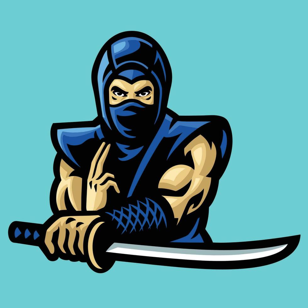 Ninja logo vector illustratie artwork