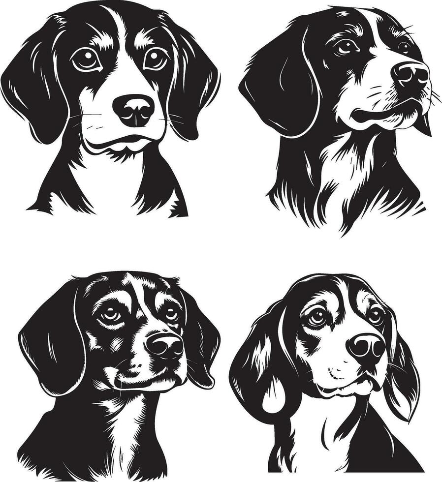 silhouet brak hond schattig vector ontwerp