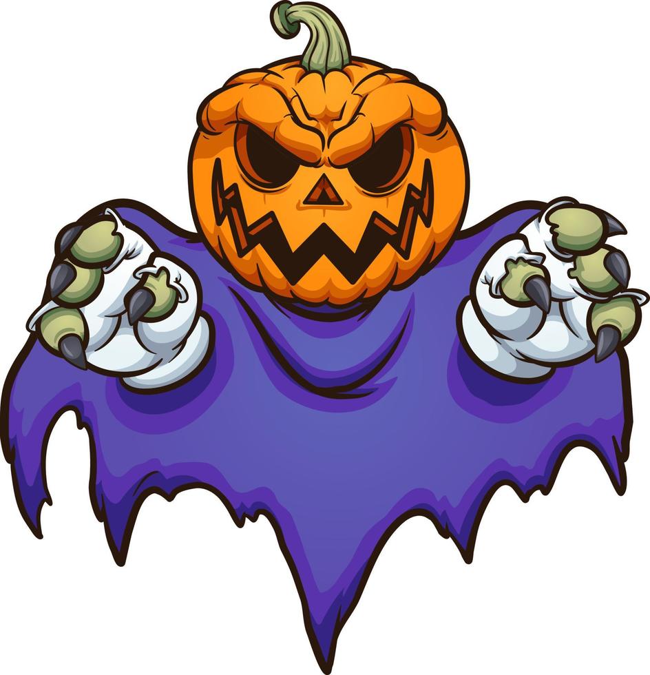 halloween pompoen spook vector