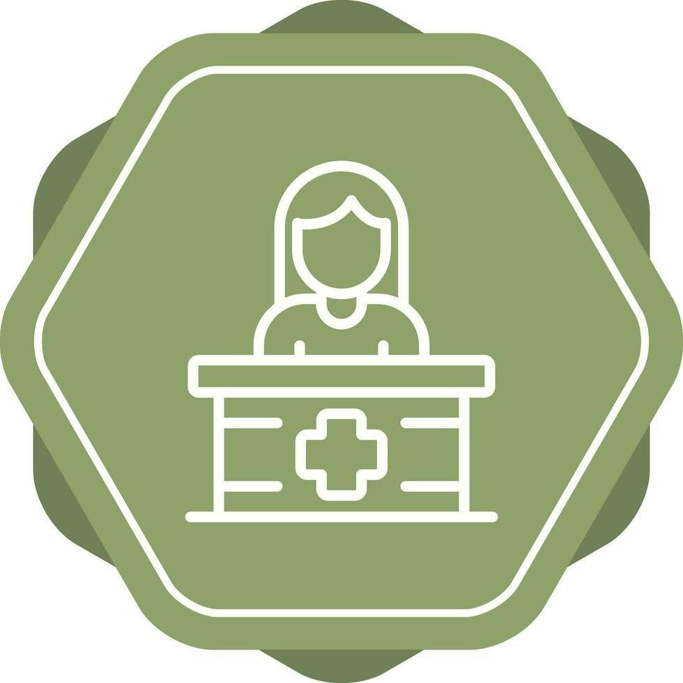 receptioniste vector icon