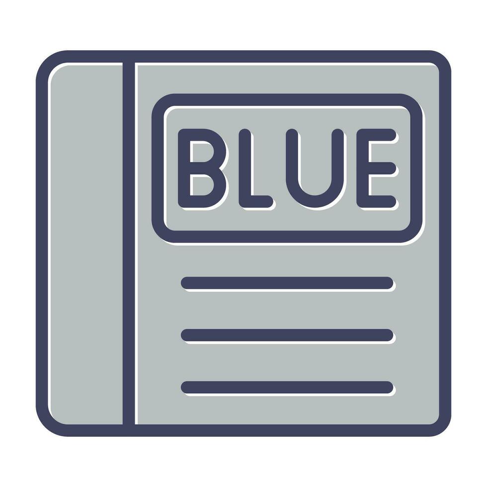 blauw boek vector icoon