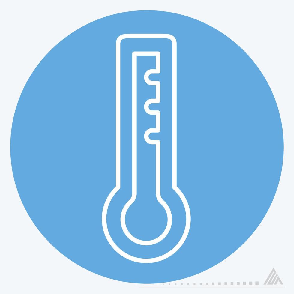 pictogram vector van temperatuur - blauwe ogen stijl