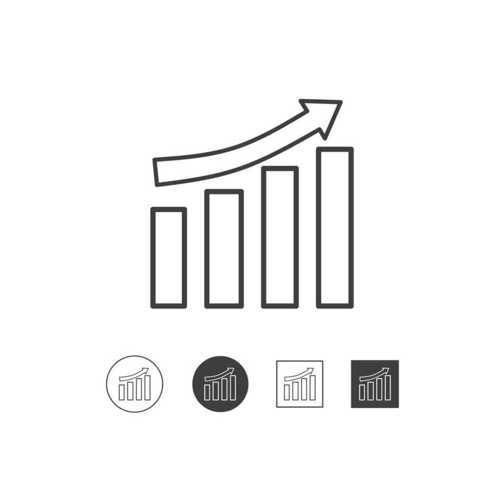 informatiestatistieken staaflijnvector, bedrijfspictogram voor marketinganalyse, verkoop, enz vector