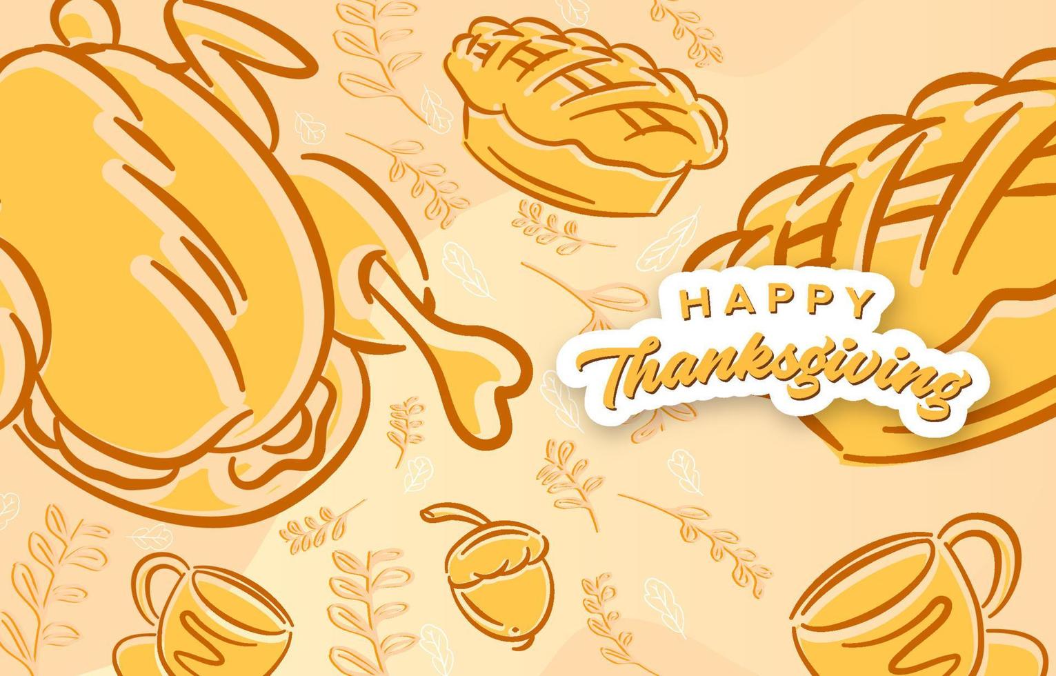 Thanksgiving vakantie achtergrond vector