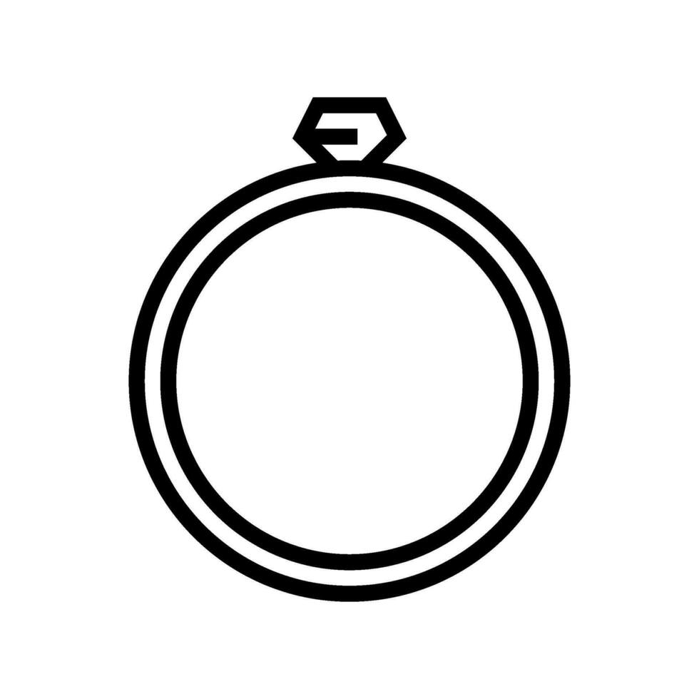 ring sieraden mode lijn icoon vector illustratie