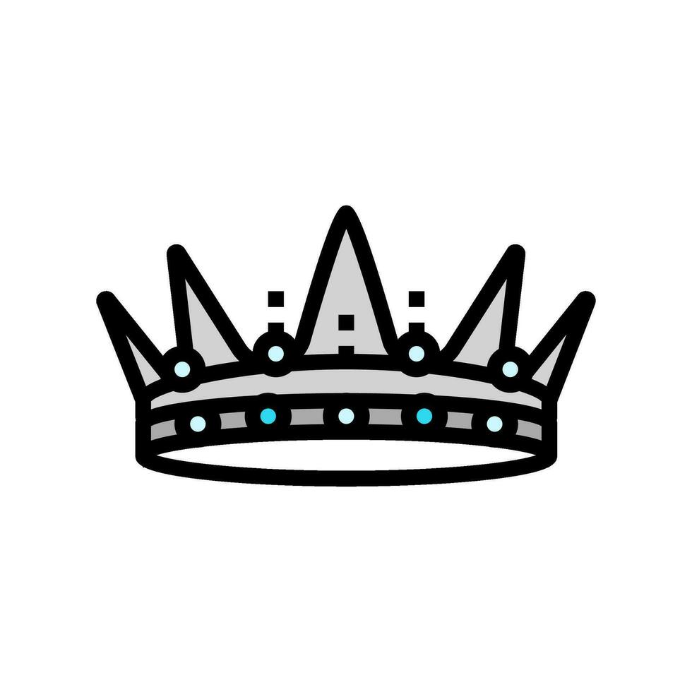 tiara sieraden mode kleur icoon vector illustratie