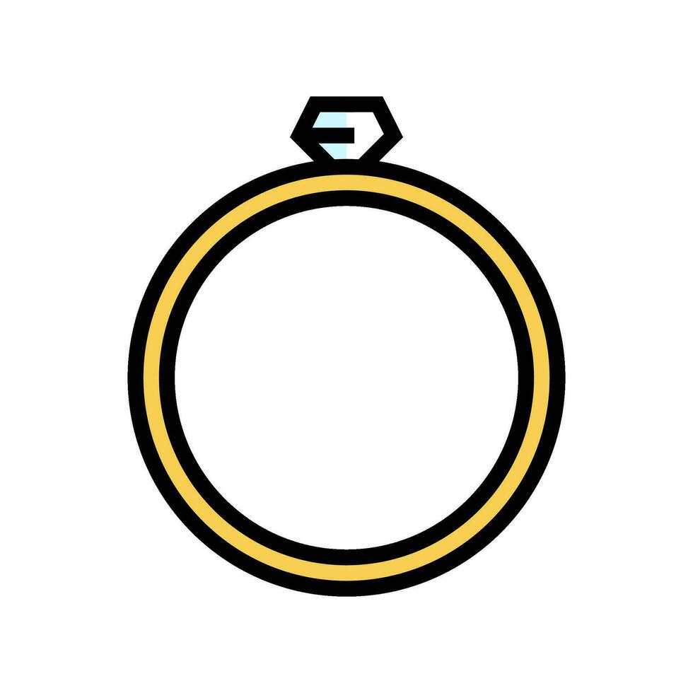 ring sieraden mode kleur icoon vector illustratie